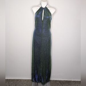 Vintage Jessica McClintock Gunne Sax Y2K Millennium 2000 Green Blue Dress 7